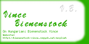 vince bienenstock business card
